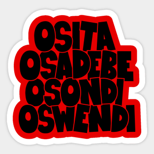 Osita Osadebe: Celebrating the Iconic Osondi Oswendi - Igbpo Highlife Nigeria Sticker